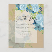 DUSTY BLAUE BLUWERS WEDD INVITES - HAUSHALT (Vorderseite)