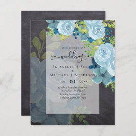 DUSTY BLAUE BLUWERS WEDD INVITES - HAUSHALT