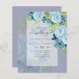 DUSTY BLAUE BLUWERS WEDD INVITES - HAUSHALT
