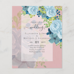 DUSTY BLAUE BLUWERS WEDD INVITES - HAUSHALT FLYER