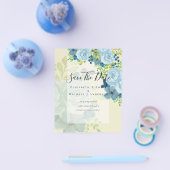 DUSTY BLAUE BLUWERS WEDD INVITES - HAUSHALT FLYER (Einzeln)