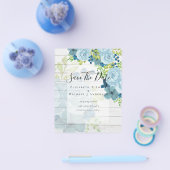 DUSTY BLAUE BLUWERS WEDD INVITES - HAUSHALT FLYER (Einzeln)