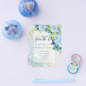 DUSTY BLAUE BLUWERS WEDD INVITES - HAUSHALT FLYER (Einzeln)