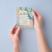 DUSTY BLAUE BLUWERS WEDD INVITES - HAUSHALT FLYER (Gruppe)