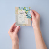 DUSTY BLAUE BLUWERS WEDD INVITES - HAUSHALT FLYER (Gruppe)