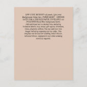 DUSTY BLAUE BLUWERS WEDD INVITES - HAUSHALT FLYER (Hinten)