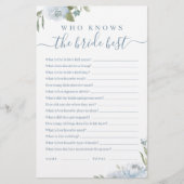 Dusty blauen Blumen, die das beste Spiel der Braut (Vorderseite)