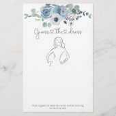 Dusty blauen Blumen Guess das Kleid Brautspiel (Vorderseite)