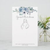 Dusty blauen Blumen Guess das Kleid Brautspiel (Stehend Vorderseite)