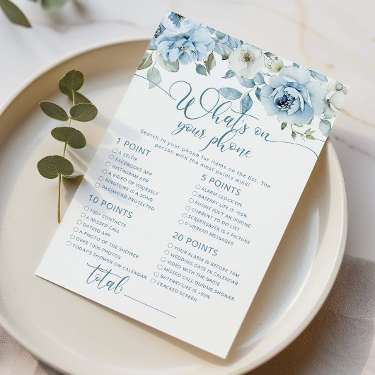 Dusty blauen Blumen, was auf Ihrem Handy Bridal-Sp