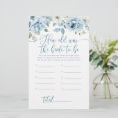 Dusty blauen Blumen Wie alt war die Braut, um Spie (Stehend Vorderseite)