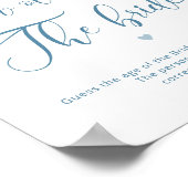 Dusty blauen Blumen Wie alt war die Braut zu sein Poster (Ecke)