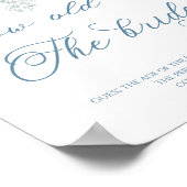 Dusty blauen Blumen Wie alt war die Braut zu sein Poster (Ecke)