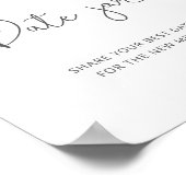 Dusty blauen Blumenzwiebelschild. Datum Nacht Poster (Ecke)