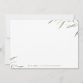 Dusty blauen Foto Hochzeit speichern Sie das Datum Einladung (Rückseite)