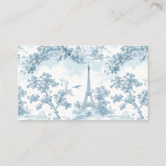 Dusty blauen französischen Bugrezept für die Braut Begleitkarte (Rückseite)