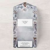 Dusty blauen Rose Kiefernkiefer Winter All In One Einladung (Außenbereich)