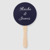 Dusty blauen Rose Marineblau elegante Blüte Fächer (Rückseite)