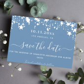 Dusty blauen Sterne Hochzeit speichern das Datum Save The Date
