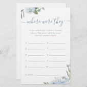 Dusty Bloral wo waren sie Brautparty-Spiel (Vorne/Hinten)