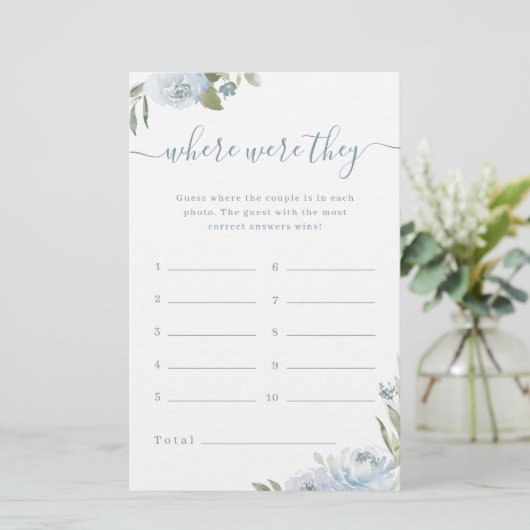 Dusty Bloral wo waren sie Brautparty-Spiel (Stehend Vorderseite)