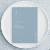 Dusty Blue 12x18" Menü "Karten mit Hochzeitstisch" Menükarte