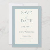 Dusty Blue 12x18 Save the Date Einladung (Vorderseite)