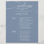 Dusty Blue 2 Days Wedding Itinerary Chic (Vorderseite)