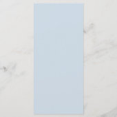 Dusty Blue 2 Floral Gold Wedding Menükarte (Rückseite)