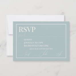 Dusty Blue 3.5x5 Mail-In-RSVP-Karte RSVP Karte