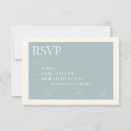 Dusty Blue 3.5x5 Mail-In-RSVP-Karte RSVP Karte