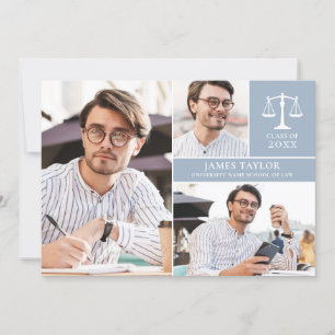 Dusty Blue 3 Foto Rechtswissenschaften Abschlussfe Einladung