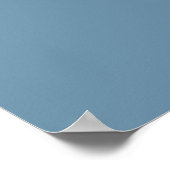 Dusty Blue 5 Table Wedding Chart Poster (Ecke)