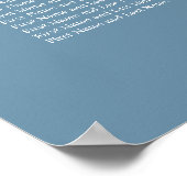 Dusty Blue 8 Table Wedding Chart Poster (Ecke)