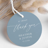 Dusty Blue A Sweet Danke Gastgeschenk Hochzeit Geschenkanhänger