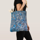 Dusty Blue Abstrakt Tote Bag Tasche (Von Nahem)