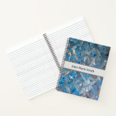 Dusty Blue Abstraktes Personalisiertes Notebook Notizblock (Innenseite)