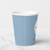 Dusty Blue Add Custom Business Company Logo-Party Pappbecher (Rechts)