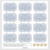 Dusty Blue Addressed Mailing Labels Bracket Form (Blatt)