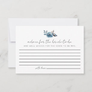 Dusty Blue Advice für die Bride Cards RSVP Karte