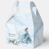 Dusty Blue Alcohol Ink Bridge Brautparty Geschenkschachtel (Vorderseite)