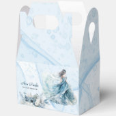 Dusty Blue Alcohol Ink Bridge Brautparty Geschenkschachtel (Offen)