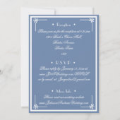 Dusty Blue All In One RSVP Email Website Wedding Einladung (Rückseite)