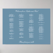 Dusty Blue Alphabeating Chart Poster (Vorne)