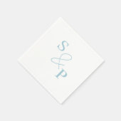 Dusty Blue Ampersand Monogram Wedding Napkin Serviette (Ecke)