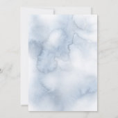 Dusty Blue and Blush Beach Probe Dinner Einladung (Rückseite)