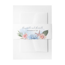Dusty Blue and Blush Beach Wedding Einladungsbanderole