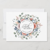 Dusty Blue and Blush, Online Virtual Wedding Einladung (Rückseite)