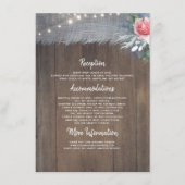 Dusty Blue and Blush Rustic Wedding Information Begleitkarte (Vorderseite)