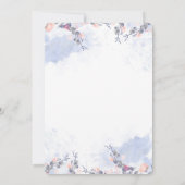 Dusty Blue and Blush Watercolor - Blumenzehen Einladung (Rückseite)